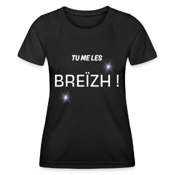 Geschenk für Männer, bretonischer Humor, humorvolles T-Shirt - Frauen Funktions-T-Shirt - Schwarz - Vorne - AI Model Female 172 light (172cm)