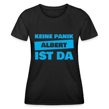 Prénom Albert - T-shirt sport Femme - noir - Devant - AI Model Female 172 light (172cm)
