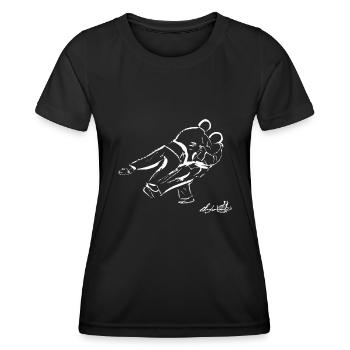 YOKO GAKE BLANC - T-shirt sport Femme - noir - Devant - AI Model Female 172 light (172cm)