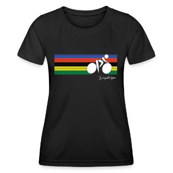 Weltmeister im Radfahren #2 - Frauen Funktions-T-Shirt - Schwarz - Vorne - AI Model Female 172 light (172cm)