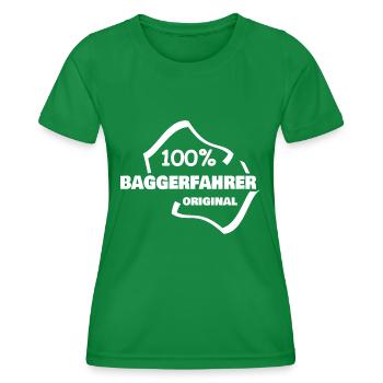 Beruf Baggerfahrer - Frauen Funktions-T-Shirt - Kelly Green - Vorne - AI Model Female 172 dark (172cm)