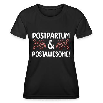 Post-partum et post-partum - T-shirt sport Femme - noir - Devant - AI Model Female 172 light (172cm)