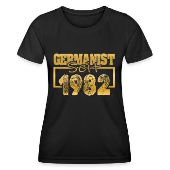 1982 - T-shirt sport Femme - noir - Devant - AI Model Female 172 light (172cm)