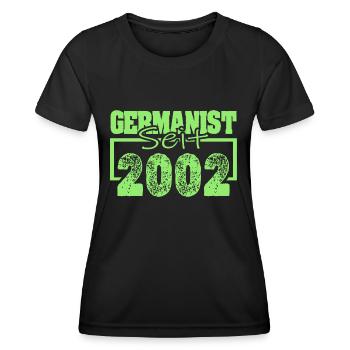 Etudes 2002 - T-shirt sport Femme - noir - Devant - AI Model Female 172 light (172cm)