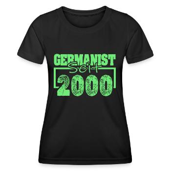 Etudes 2000 - T-shirt sport Femme - noir - Devant - AI Model Female 172 light (172cm)