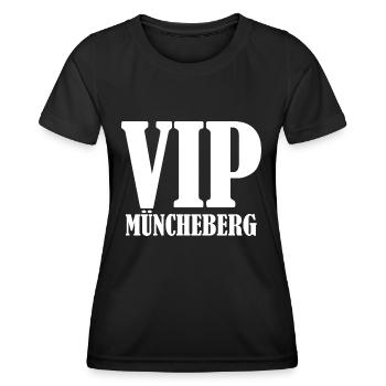 VIP Müncheberg - Frauen Funktions-T-Shirt - Schwarz - Vorne - AI Model Female 172 light (172cm)