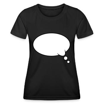 Denkblase Design - Frauen Funktions-T-Shirt - Schwarz - Vorne - AI Model Female 172 light (172cm)