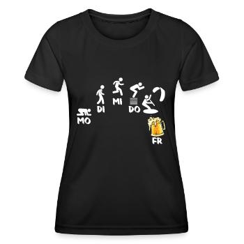 Kitesurfing Kiteboarding Kite Kite Kiten - Women's Functional T-Shirt - black - Front - AI Model Female 172 light (172cm)