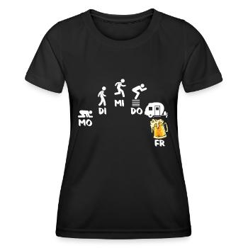 Caravan Motorhome Caravan Camper - Women's Functional T-Shirt - black - Front - AI Model Female 172 light (172cm)