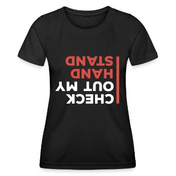 Regarde mon stand de breakdance bboy - T-shirt sport Femme - noir - Devant - AI Model Female 172 light (172cm)