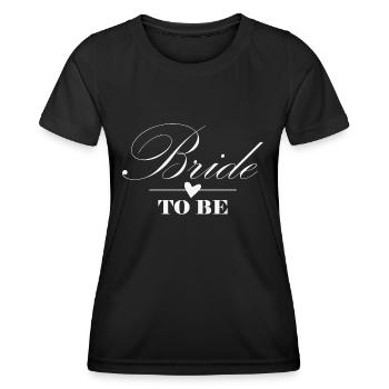 Mariée à être, blanche - T-shirt sport Femme - noir - Devant - AI Model Female 172 light (172cm)