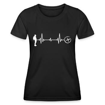 geocache geocaching schnitzeljagd - Frauen Funktions-T-Shirt - Schwarz - Vorne - AI Model Female 172 light (172cm)