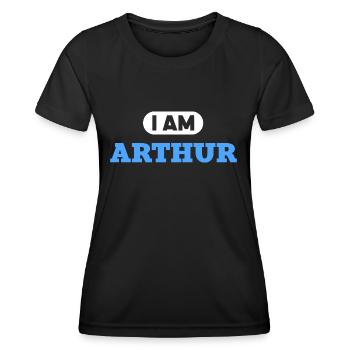 Arthur Name Spruch für stolze Arthurs - Frauen Funktions-T-Shirt - Schwarz - Vorne - AI Model Female 172 light (172cm)