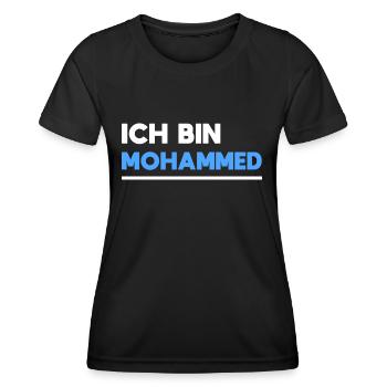 Mohammed Name Spruch für stolze Mohammeds - Frauen Funktions-T-Shirt - Schwarz - Vorne - AI Model Female 172 light (172cm)