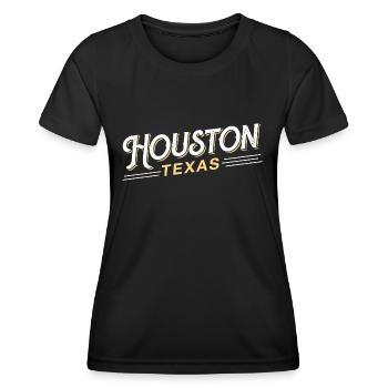 Un design de Houston pour les fiers résidents de Houston - T-shirt sport Femme - noir - Devant - AI Model Female 172 light (172cm)