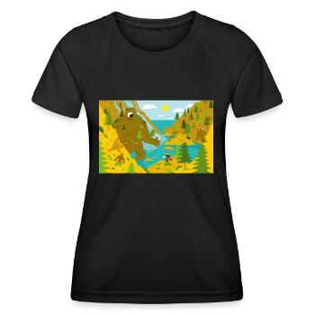 Felsgolems - Frauen Funktions-T-Shirt - Schwarz - Vorne - AI Model Female 172 light (172cm)