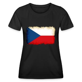 République tchèque République tchèque - T-shirt sport Femme - noir - Devant - AI Model Female 172 light (172cm)