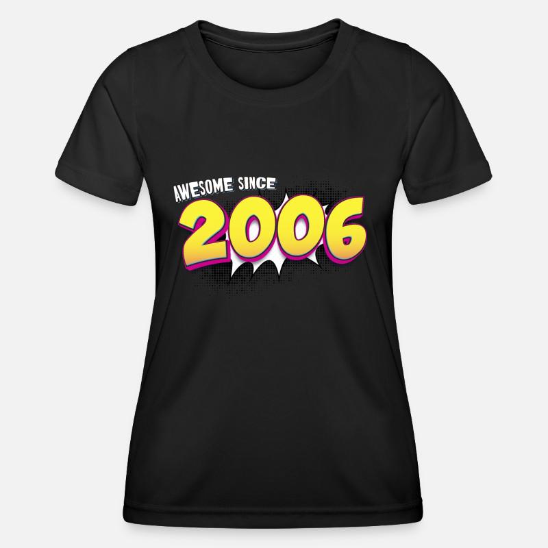 Retro 17th birthday in Pop Art Comic Book Style - Women's Functional T-Shirt - black