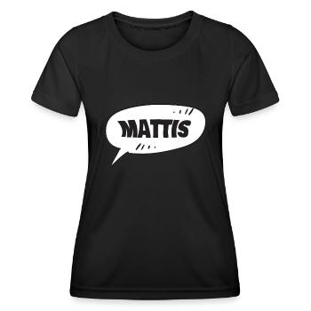 Geschenk für Mattis - Frauen Funktions-T-Shirt - Schwarz - Vorne - AI Model Female 172 light (172cm)