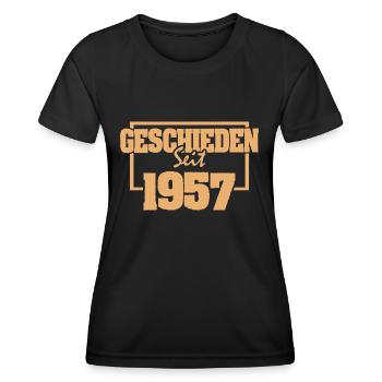 Geschieden 1957 - Frauen Funktions-T-Shirt - Schwarz - Vorne - AI Model Female 172 light (172cm)