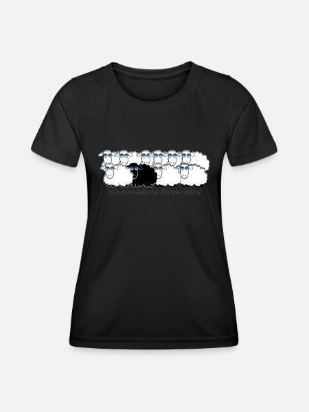 Das schwarze Schaf - Frauen Funktions-T-Shirt - Schwarz