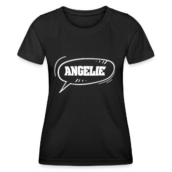 Angélie - T-shirt sport Femme - noir - Devant - AI Model Female 172 light (172cm)