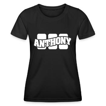 Name Anthony - Frauen Funktions-T-Shirt - Schwarz - Vorne - AI Model Female 172 light (172cm)