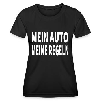 Auto - Frauen Funktions-T-Shirt - Schwarz - Vorne - AI Model Female 172 light (172cm)