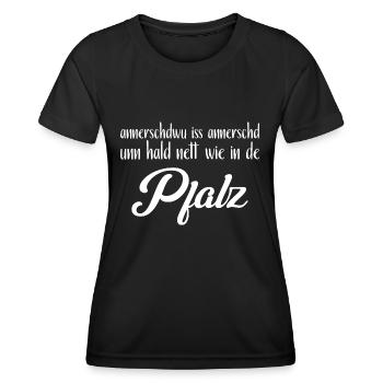 Pfalz Riesling Weinfest - Frauen Funktions-T-Shirt - Schwarz - Vorne - AI Model Female 172 light (172cm)