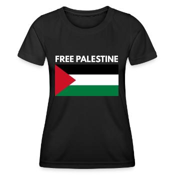 Amour Palestine - T-shirt sport Femme - noir - Devant - AI Model Female 172 light (172cm)