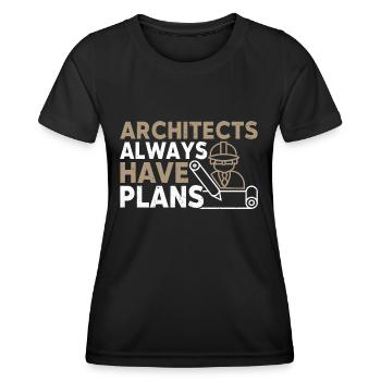 Architekt Kunst Architektur Designer - Frauen Funktions-T-Shirt - Schwarz - Vorne - AI Model Female 172 light (172cm)