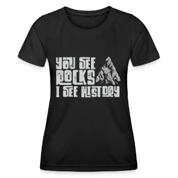 Arrowhead Hunting Pfeilspitzen Sammler - Frauen Funktions-T-Shirt - Schwarz - Vorne - AI Model Female 172 light (172cm)