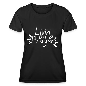 Vivre en prière - T-shirt sport Femme - noir - Devant - AI Model Female 172 light (172cm)