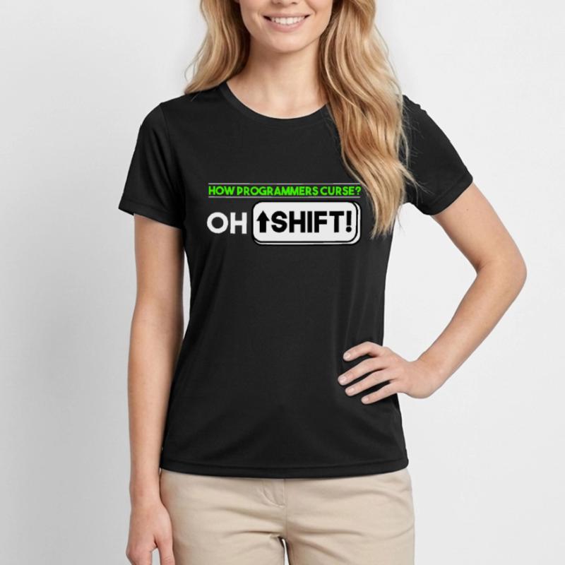 Programming - How programmers curse Oh shift Women's Functional T-Shirt
