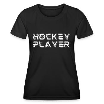 Hockeyspieler originelle Geschenkidee - Frauen Funktions-T-Shirt - Schwarz - Vorne - AI Model Female 172 light (172cm)