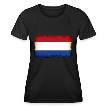 Pays-Bas en tant que Pays-Bas - T-shirt sport Femme - noir - Devant - AI Model Female 172 light (172cm)