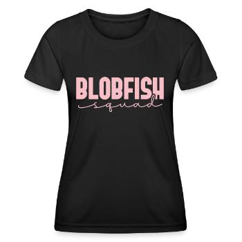 blobfish squad Design for a blobfish fan - Frauen Funktions-T-Shirt - Schwarz - Vorne - AI Model Female 172 light (172cm)