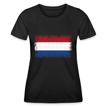 Pays-Bas en tant que Pays-Bas - T-shirt sport Femme - noir - Devant - AI Model Female 172 light (172cm)