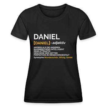 Daniel - Frauen Funktions-T-Shirt - Schwarz - Vorne - AI Model Female 172 light (172cm)