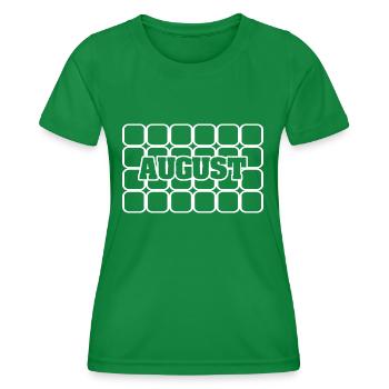 Männername August - Frauen Funktions-T-Shirt - Kelly Green - Vorne - AI Model Female 172 dark (172cm)