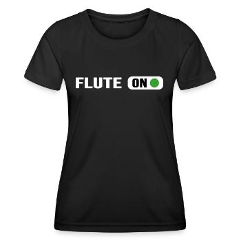 flûte cuivres musique concert flûte flûte flûte - T-shirt sport Femme - noir - Devant - AI Model Female 172 light (172cm)