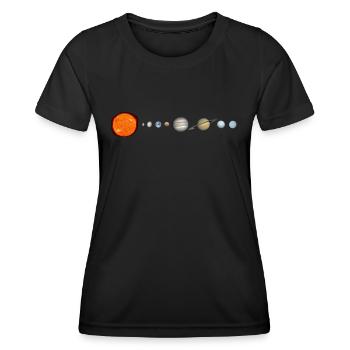 Solar System - Women's Functional T-Shirt - black - Front - AI Model Female 172 light (172cm)