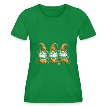Halloween Gnome - Frauen Funktions-T-Shirt - Kelly Green - Vorne - AI Model Female 172 dark (172cm)