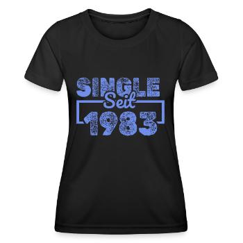 Single 1983 - Frauen Funktions-T-Shirt - Schwarz - Vorne - AI Model Female 172 light (172cm)