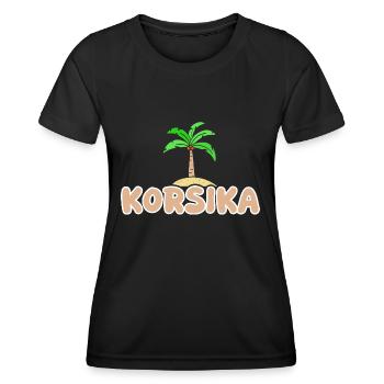 Korsika - Frauen Funktions-T-Shirt - Schwarz - Vorne - AI Model Female 172 light (172cm)