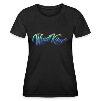 Genre de vent - T-shirt sport Femme - noir - Devant - AI Model Female 172 light (172cm)