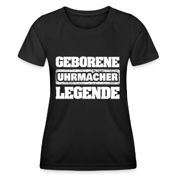 Horloger - T-shirt sport Femme - noir - Devant - AI Model Female 172 light (172cm)