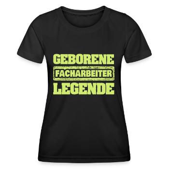 Occupation: Skilled worker - Women's Functional T-Shirt - black - Front - AI Model Female 172 light (172cm)