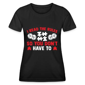 Brettspiel Nerd Geschenke Board Games - Frauen Funktions-T-Shirt - Schwarz - Vorne - AI Model Female 172 light (172cm)