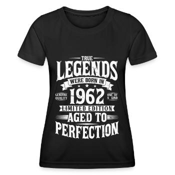 Année de naissance 1962 naissance Cadeau d’anniversaire - T-shirt sport Femme - noir - Devant - AI Model Female 172 light (172cm)
